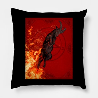 Black Phillip Burning Baphomet Pillow