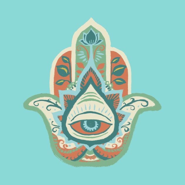 Hamsa Hand - Turquoise(December) by akaneyabushita