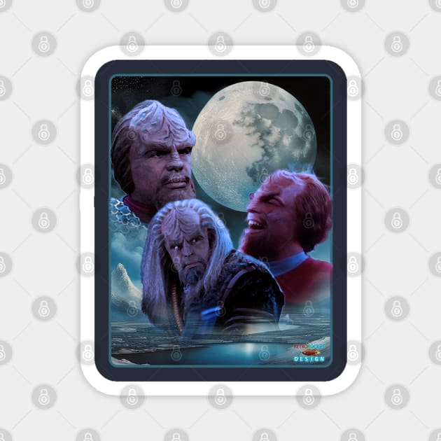 Three Worf Mon Magnet by RetroRocketDesign