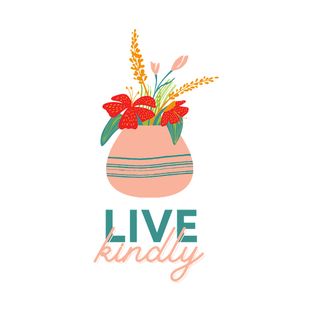Live kindly flower vase by Lemon Squeezy design 