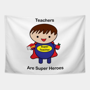 Teacher Male Super Hero Tapestry