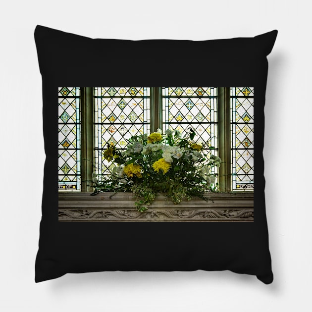 Inside of St Peter and Paul's church in Lavenham  4 Pillow by jasminewang