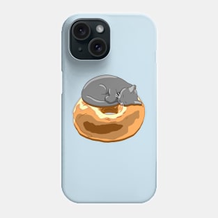 Bagel Cat - Grey Phone Case