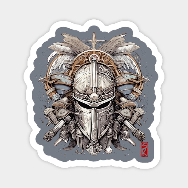 Knight helmet Magnet by siriusreno