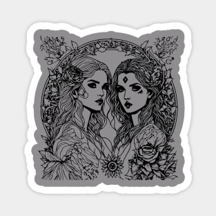 two beautiful gemini women Magnet