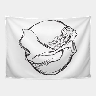 SheHopes Black Logo Tapestry