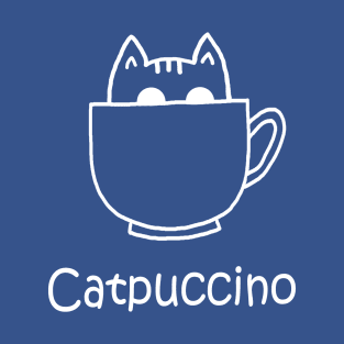 Catpuccino White Pocket T-Shirt