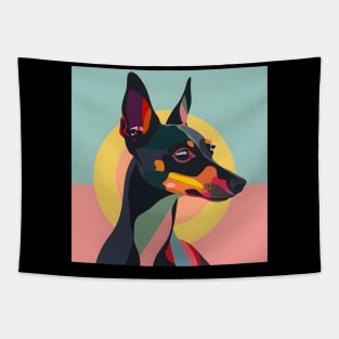 Retro Manchester Terrier: Pastel Pup Revival Tapestry