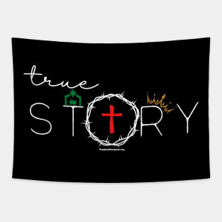 True Story - white Tapestry