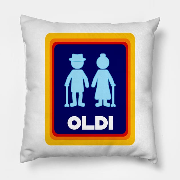 Oldi , funny old people icon Pillow by afmr.2007@gmail.com