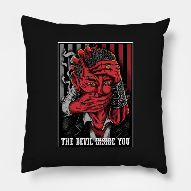 the devil rule Pillow by spoilerinc