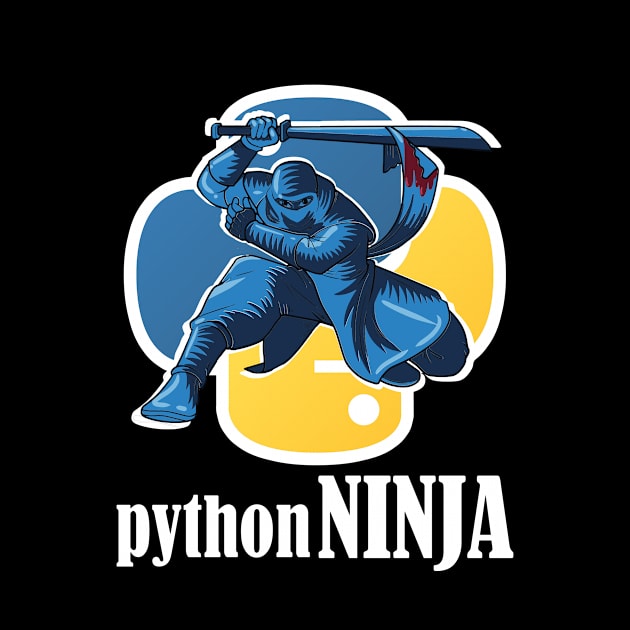 Yellow Blue Python Hacker Ninja for Programmers Hackers by Cedinho