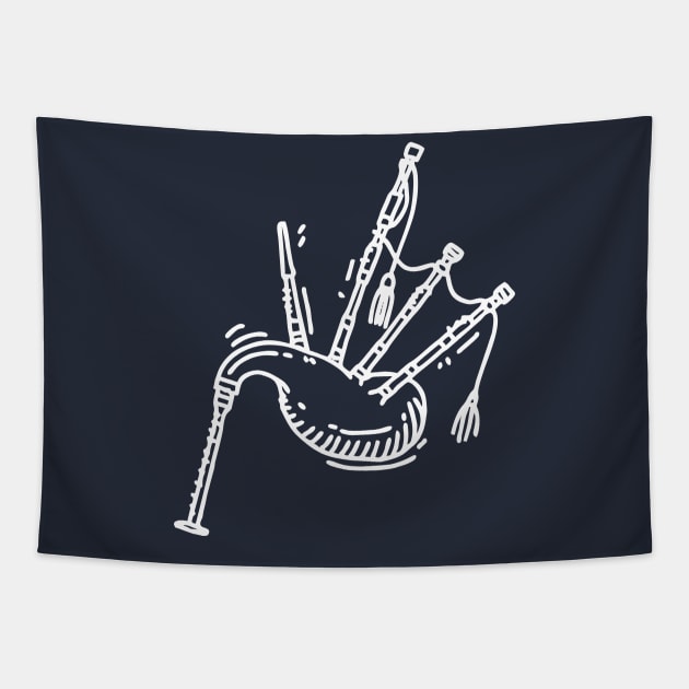 Bagpipes Blarin' Tapestry by haycitydesign