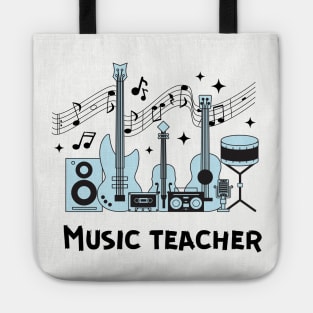 Music Teacher with Musical Instruments Tote