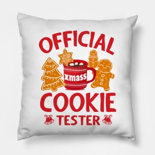 Official Cookie Tester Shirt Christmas Baking Team Holiday Pillow