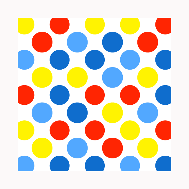 Primary Color Neck Gator Polka Dot Primary Colors by DANPUBLIC