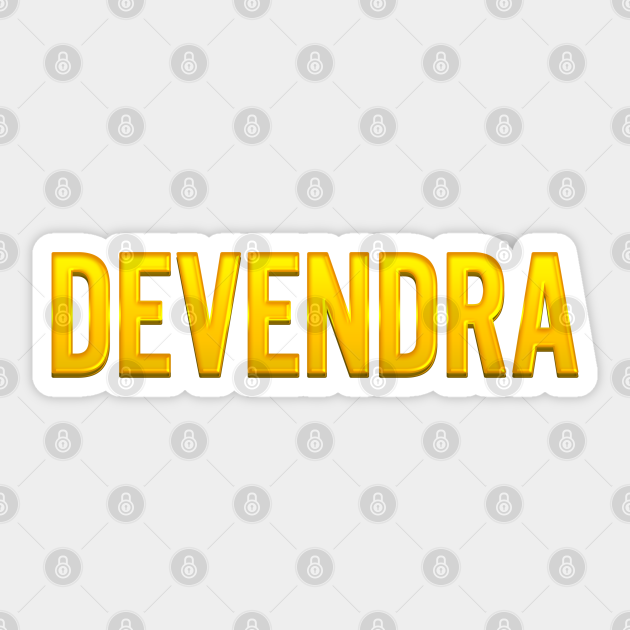 Devendra Name Devendra Sticker Teepublic Yellow, white, light green is the lucky colours for this name. teepublic