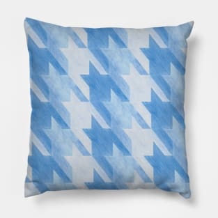 Blue Monochrome Houndstooths - Scottish Highlands Pillow