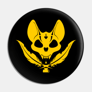 Monogram of Edgar Allan Poe / original yellow Pin