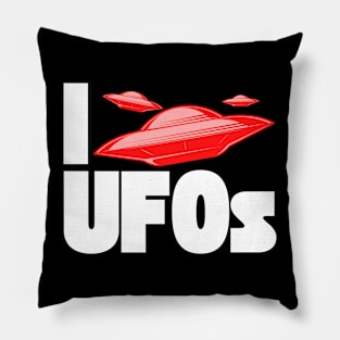 I Love UFOs Pillow