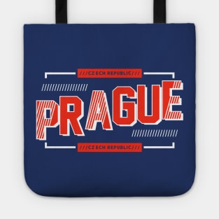 Retro Prague Czech Republic Word Art Vintage Praha Tote