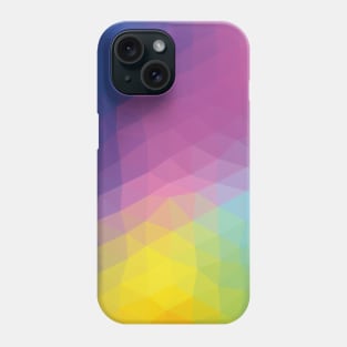 Low Poly Abstract Rainbow Gradient Seamless Pattern Phone Case