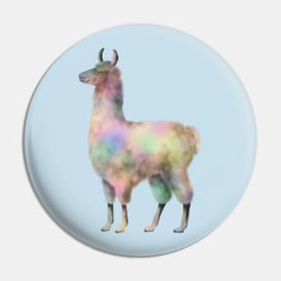 Llama Rainbow color Pin