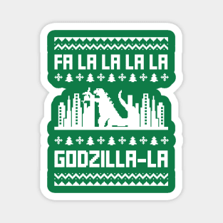 Ugly Christmas Sweater - Fa La La La La Godzilla La Magnet