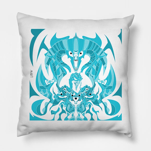 marine dark nazgul ecopop in balrog dreams of the middle earth ecopop Pillow by jorge_lebeau