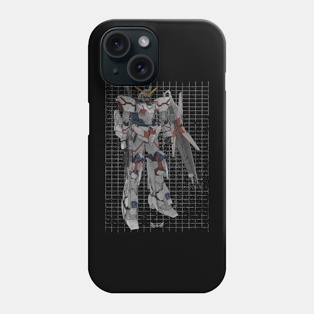 RX-0 Unicorn Gundam Phone Case by gblackid