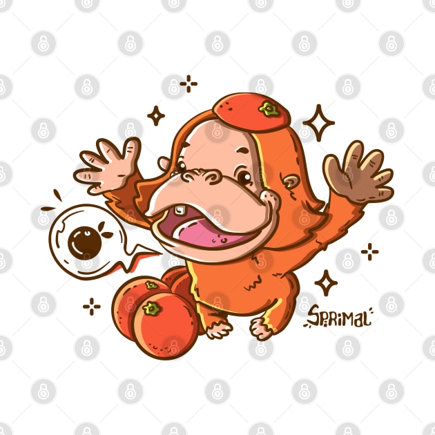 Little Overjoyed Orangeutan - The Orange-Loving Primate by SPIRIMAL