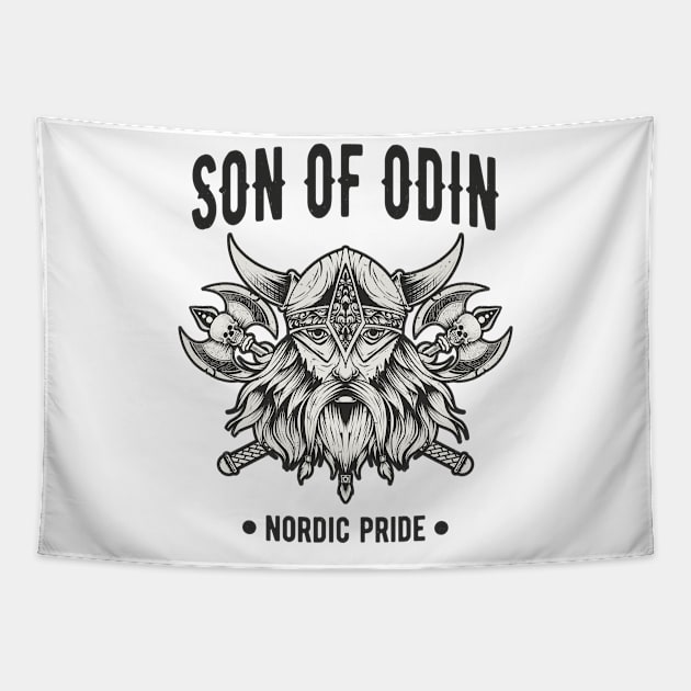 Viking Son Of Odin Norse Mythology Tapestry by Foxxy Merch