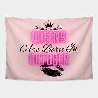 Queens are born in October - Quote Tapestry