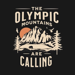 Olympic Mountains Washington State Camping PNW T-Shirt