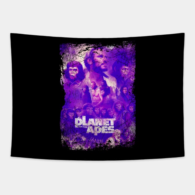 Vintage Planet Fiction Movie Tapestry by JaylahKrueger