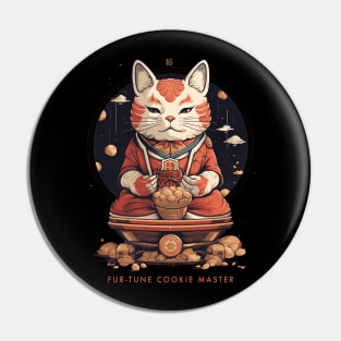 Fortune Cookie Master Asian Cat Pin