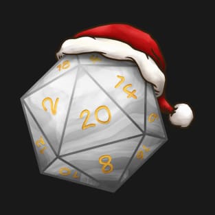 Christmas D20 Dice White T-Shirt