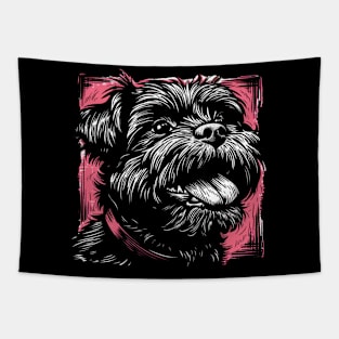 Retro Art Affenpinscher Dog Lover Tapestry