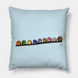 Birds on a Wire Doodle Pillow