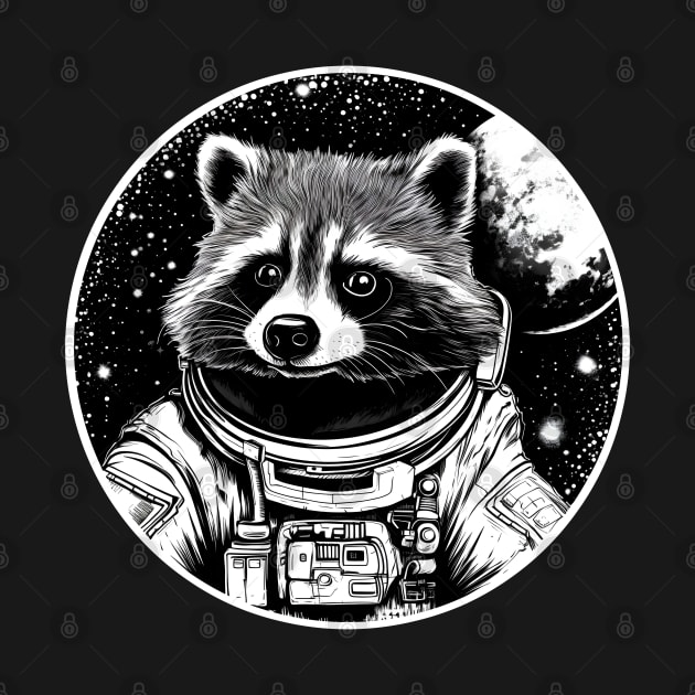 Raccoon astronaut by beangeerie