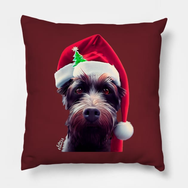 Christmas Funny dog Pillow by extraordinar-ia