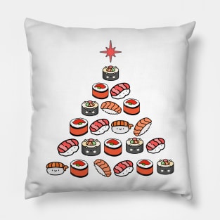 Sushi Christmas Tree Cute Kawaii Sushi Xmas Tree Pillow