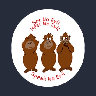 Monkeys See No Evil, Hear No Evil, Speak No Evil T-Shirt