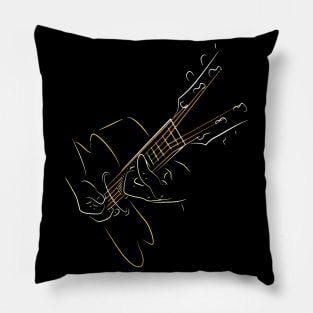 Playing Acoustic Guitar Pillow