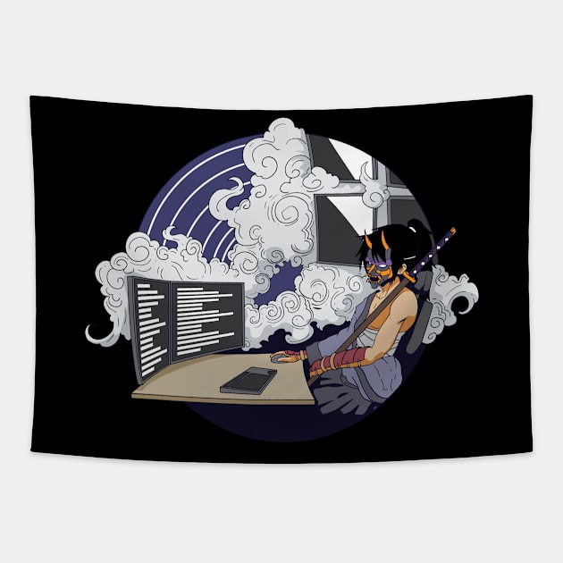 Programmer Samurai Tapestry by CreativeGiftShop