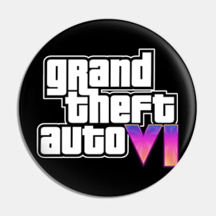 GTA 6 Text Logo Basic Pin