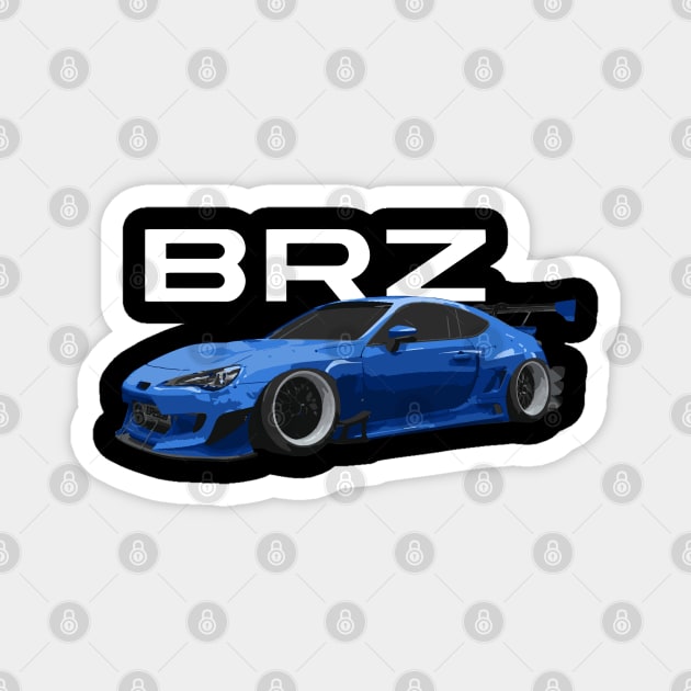 World Rally Blue Pearl Pandem Rocket Bunny Subaru BRZ Magnet by cowtown_cowboy