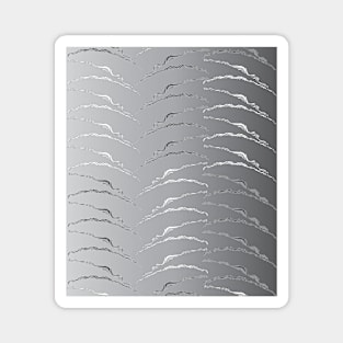 African Zebra Stripes on Grey Magnet