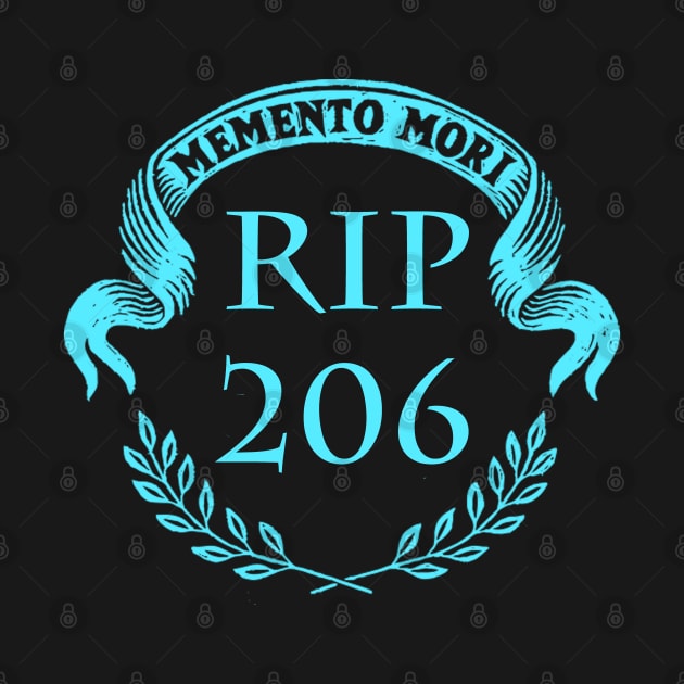 RIP 206 Blue by Bommush Designs