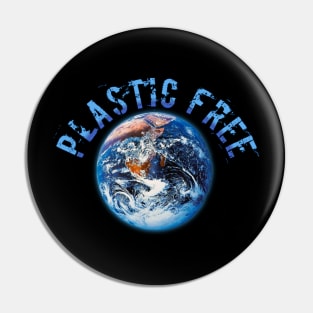 Plastic free t-shirt design Pin